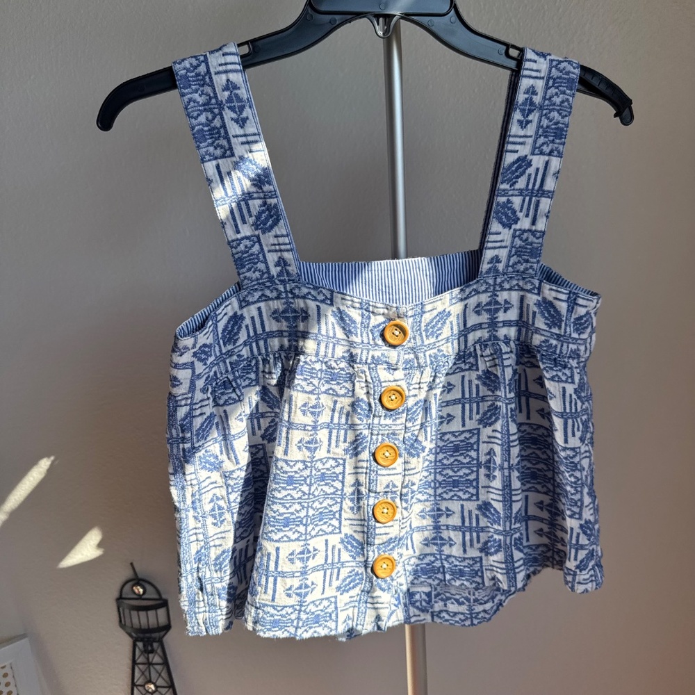 Anthologie Embroidered Button-Back Tank Sz XS - Picture 8 of 9